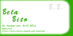 bela bito business card