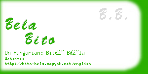 bela bito business card